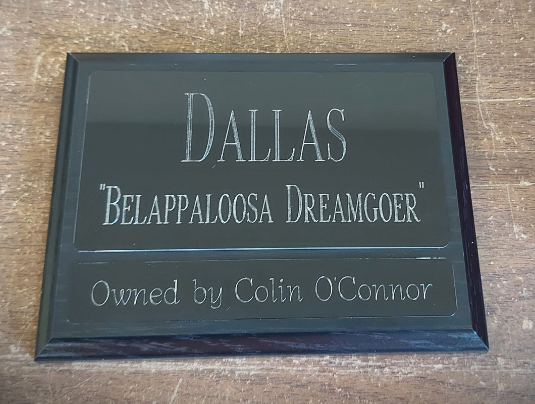 Custom Engraved Horse Stall Plaque - Aluminum Plates