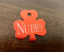 Load image into Gallery viewer, Custom Engraved Dog/ Cat Tag - Clover Shape - Drag/ Rotary Engraved

