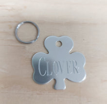 Load image into Gallery viewer, Custom Engraved Dog/ Cat Tag - Clover Shape - Drag/ Rotary Engraved
