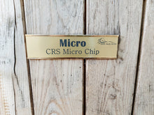 Load image into Gallery viewer, Stall Name Plate Slider Set - Bold Lamacoid Plastic - Realistic Metallic Options
