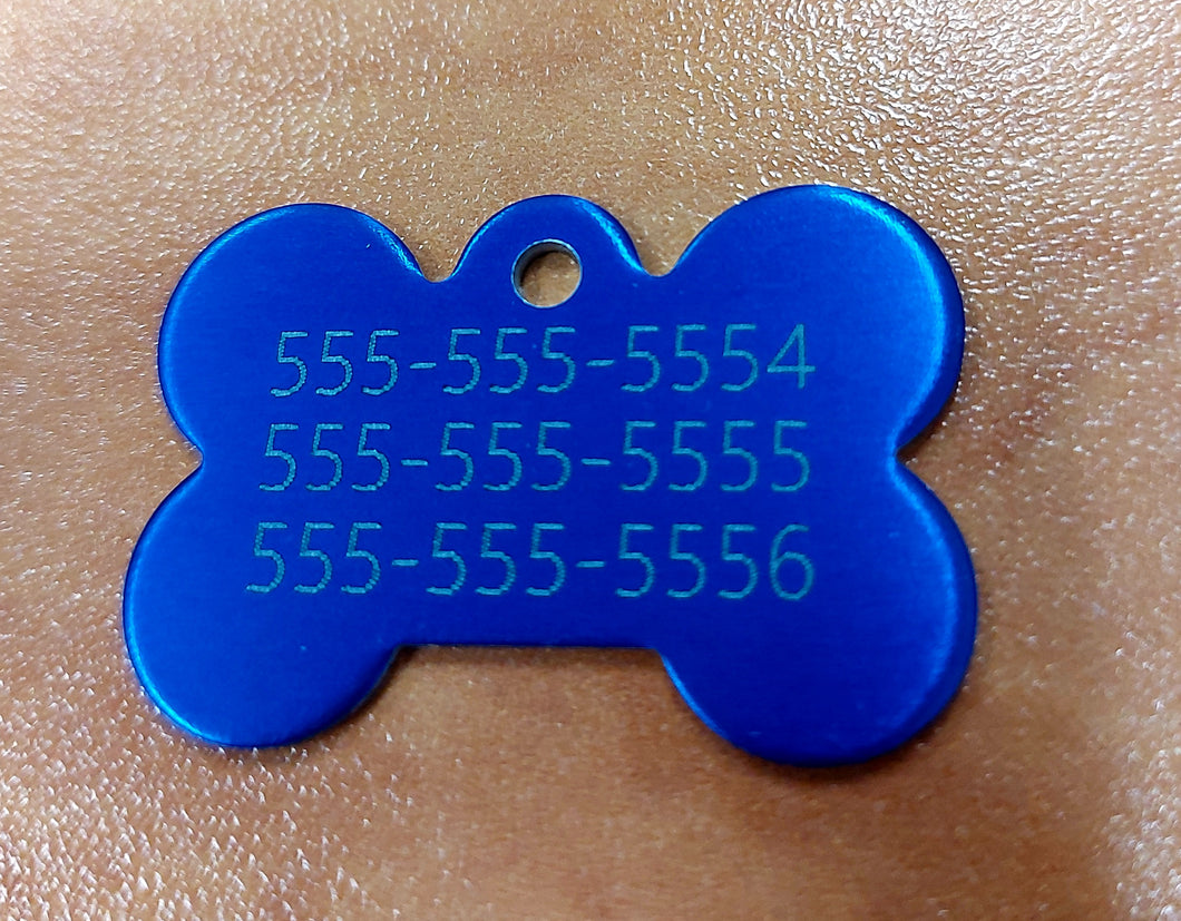 Custom Engraved Dog Tag - Multiple Shapes and Colours - Bold Laser Engraving